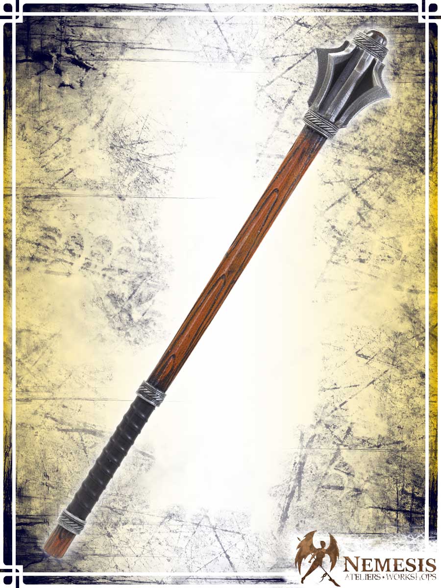 Flanged Mace Maces & Warhammers Nemesis Workshops - Artisan Classic Finish Long Wood