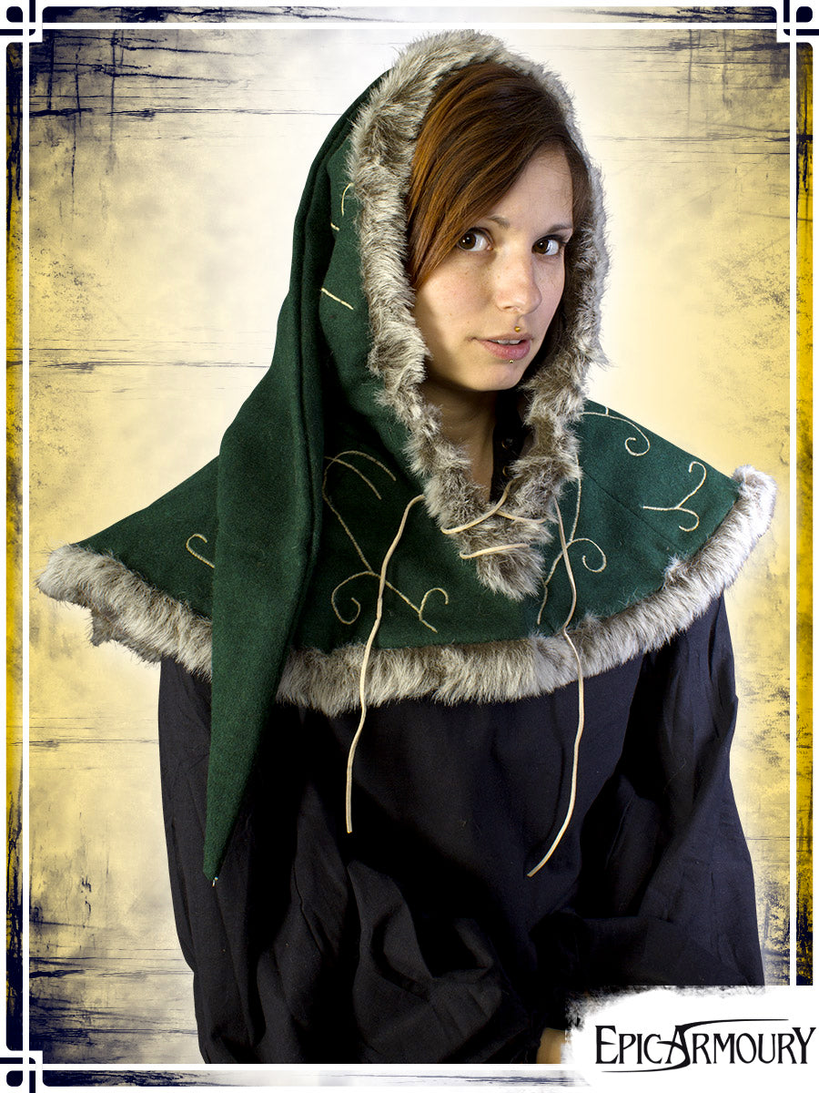 Elven Hood Hoods Epic Armoury Small|Medium Green 