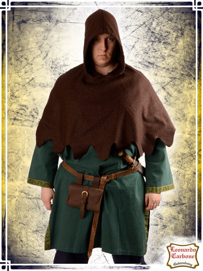 Wool Hood Hoods Leonardo Carbone Brown 