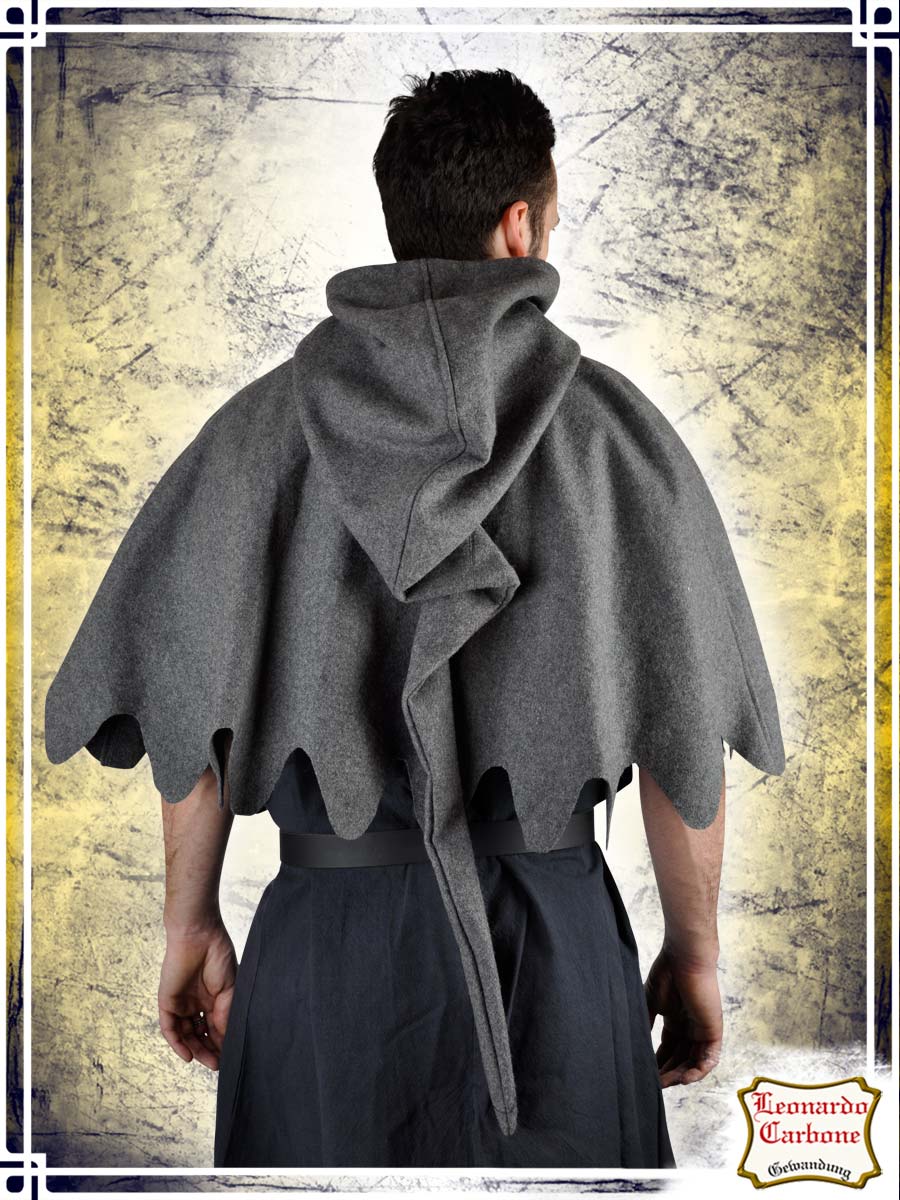 Wool Hood Hoods Leonardo Carbone Grey 