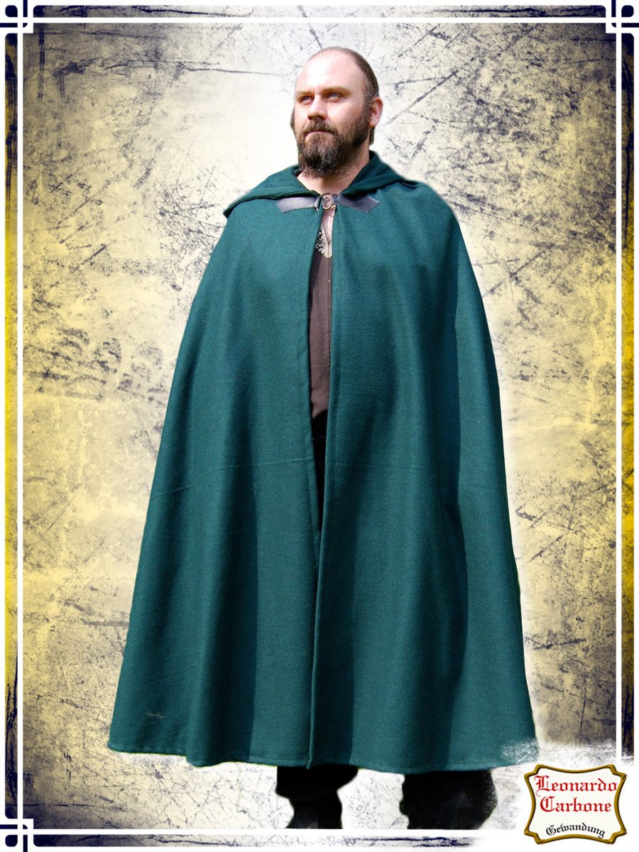 Wool Cloak Tjark Capes Leonardo Carbone Green Regular 