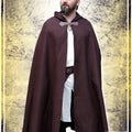 Wool Cloak Tjark Capes Leonardo Carbone Brown Regular 