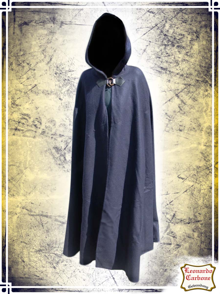 Wool Cloak Tjark Capes Leonardo Carbone Blue Regular 