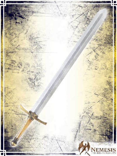 Knight's Sword Swords (Web) Ateliers Nemesis - Athena Notched Brass Medium Wooden Handle