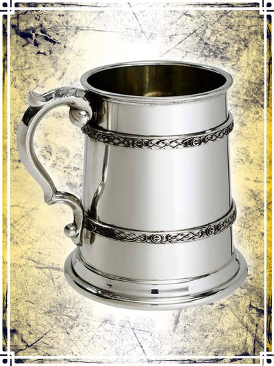 Double Celtic Band Tankard (Half-pint) Cutlery & Tankards Private Imports 