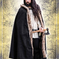 Fjell Cape with Fake Fur - Black Capes Leonardo Carbone 