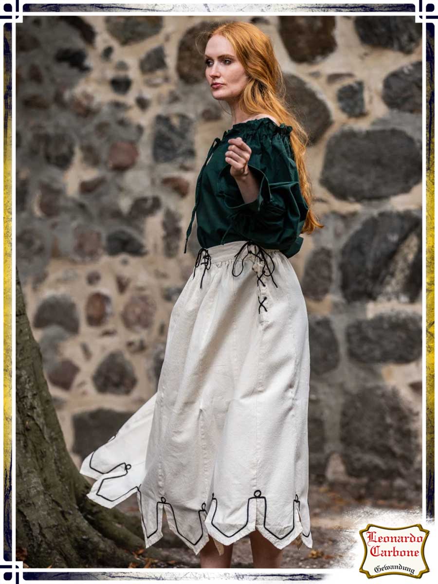 Skirt with Embroidery Skirts & Pants Leonardo Carbone Small|Medium Natural 