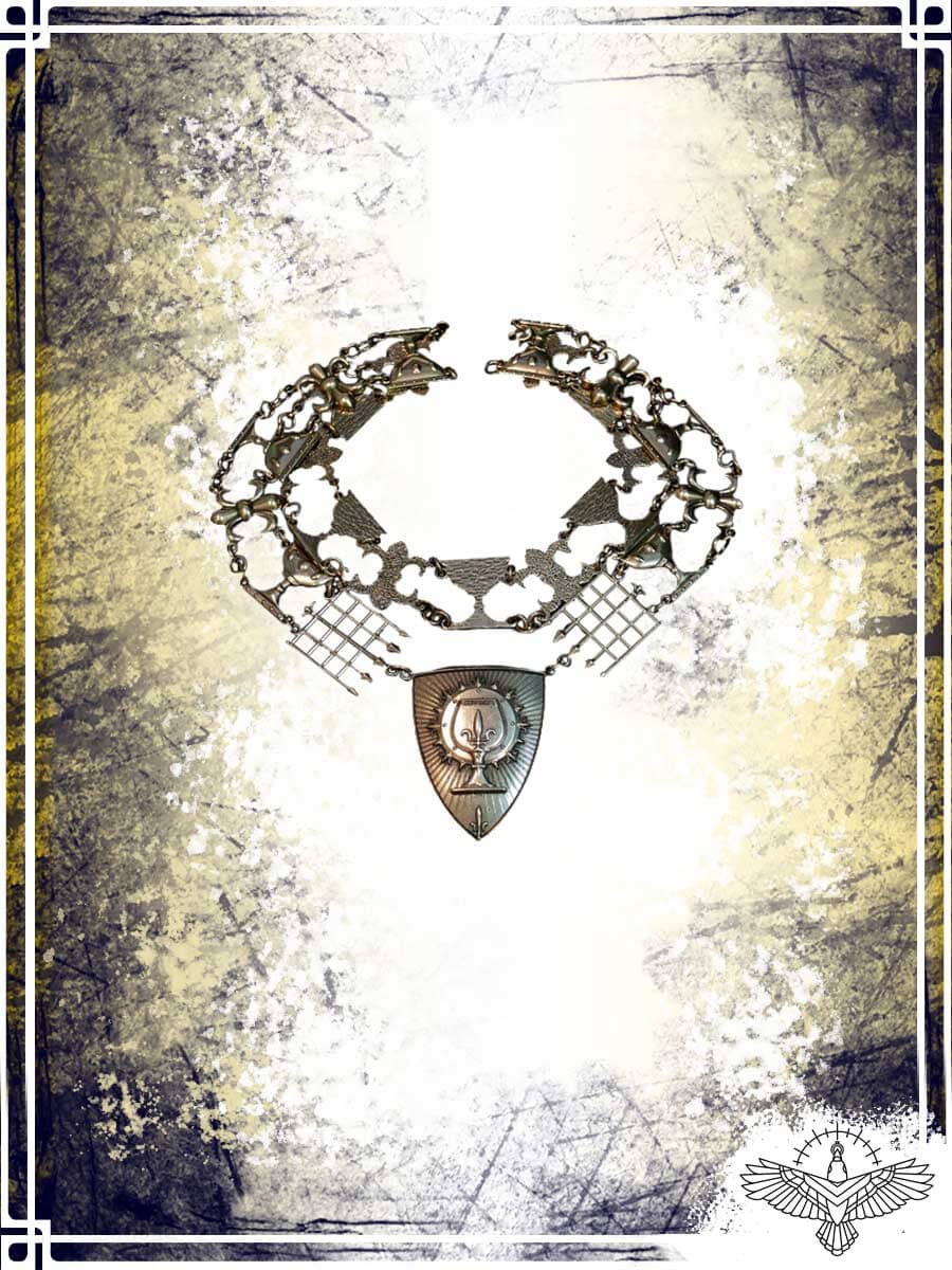 Knight's Collar - Grail and Lilium Jewelry Copper Raven 