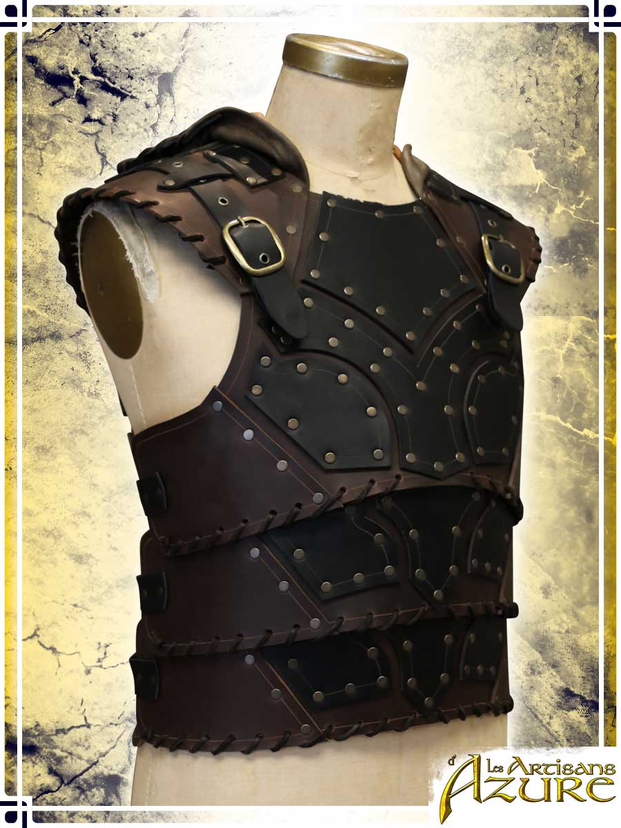 Articulated Scoundrel Armor with Hood Leather Armors Les Artisans d'Azure Medium Brown|Black 