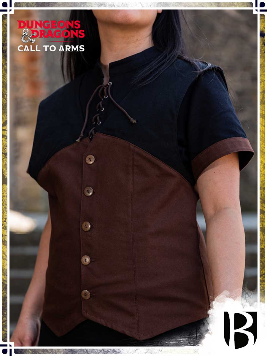 Rogue Hooded Vest D&D Vests Dungeons & Dragons Brown XSmall 