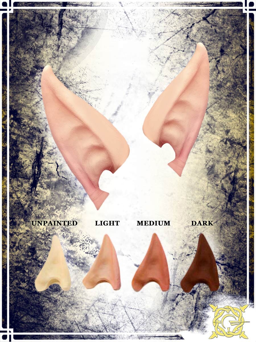 Wild Elf Ears – Unpainted – Aradani Prosthesis & Ears Aradani Studios 