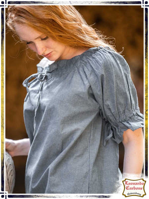 Short Sleeved Blouse Blouses & Tunics Leonardo Carbone Small Baby Blue 