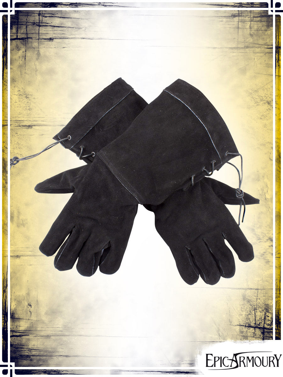 Suede Fencing Gloves Gloves Epic Armoury Medium Black 