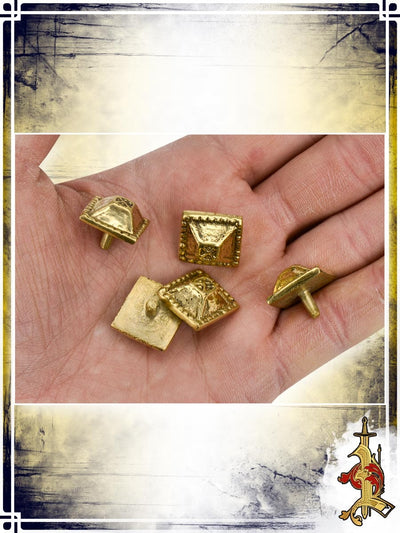 Pyramidal Brass Stud (set of 5) Reenactment Hardware Lord of Battles 