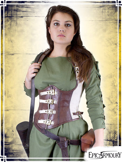 Rogue Corset Corsets & Large Belts Epic Armoury Brown|Beige Small 