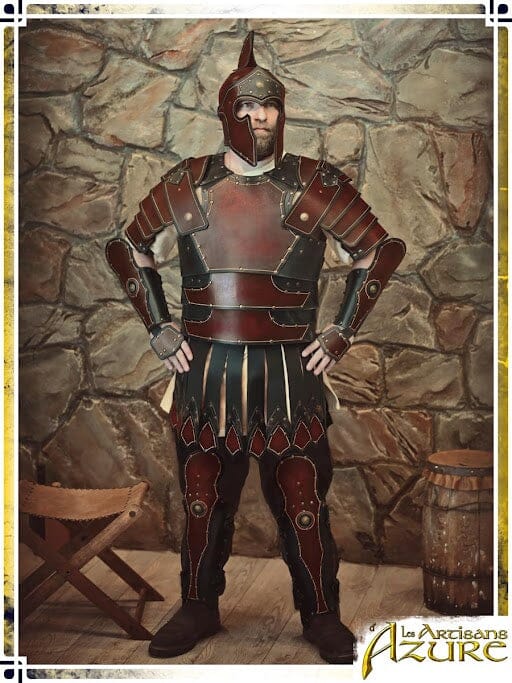 Roman Leather Armor with Pauldron Leather Armors Les Artisans d'Azure 