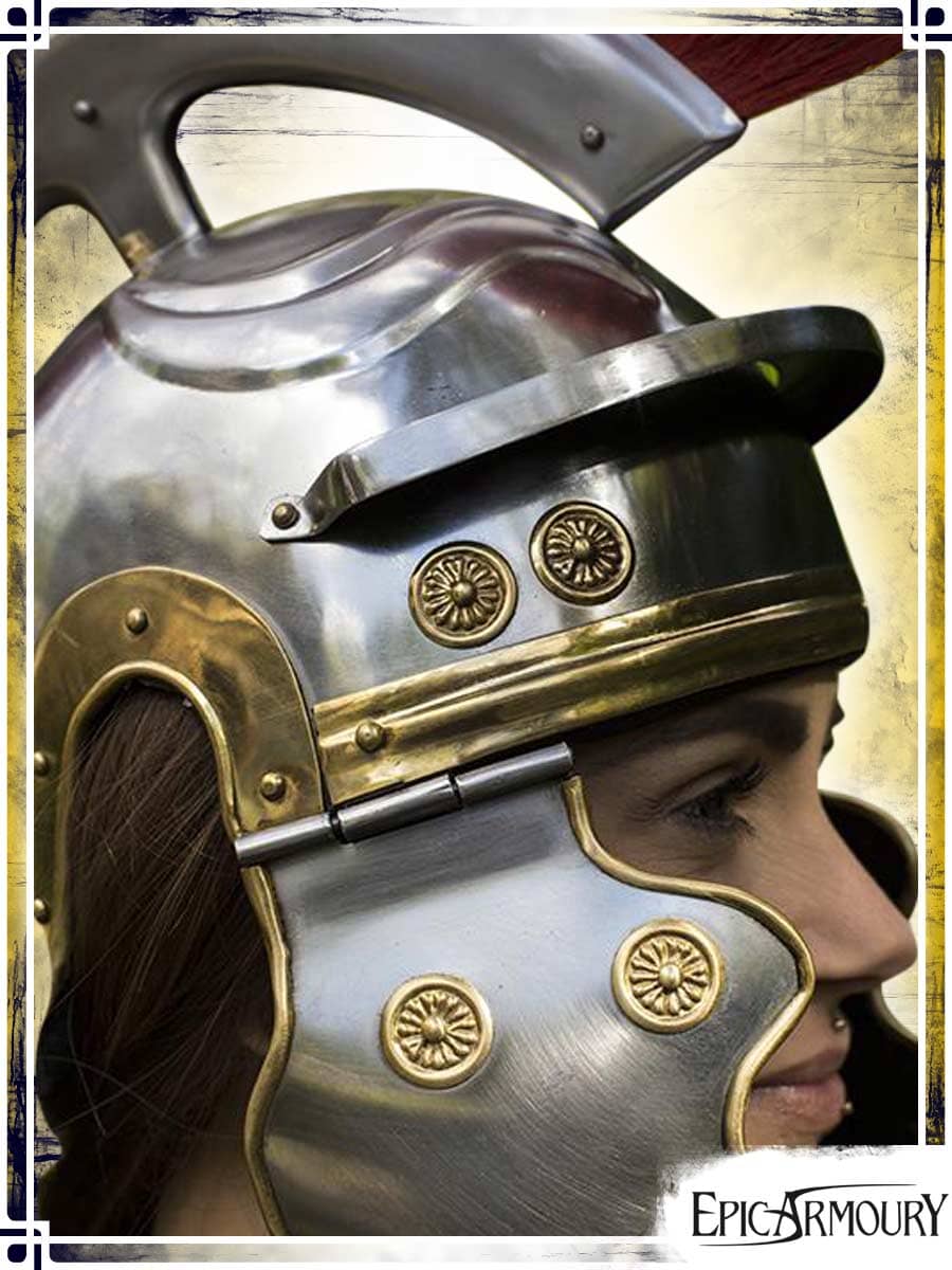 Roman Trooper Helmet with Plume Plate Helmets Epic Armoury 