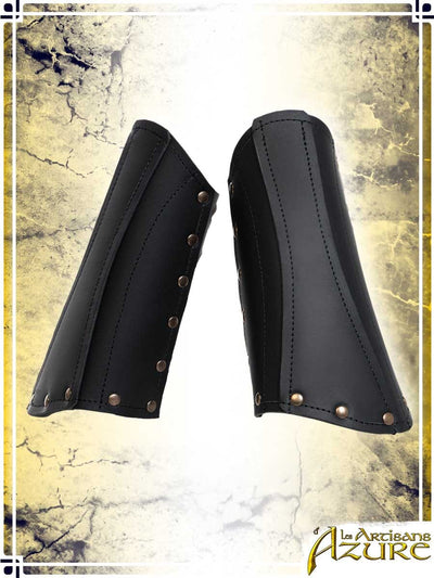 Shieldmaiden Bracers - Heroic Leather Bracers Les Artisans d'Azure Black leather 