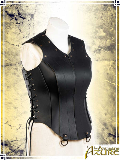 Shieldmaiden Cuirass - Heroic Female Armors Les Artisans d'Azure Black leather Small 