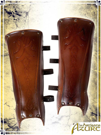 Shieldmaiden Greaves - Epic/Amber Leather Greaves Les Artisans d'Azure Amber 