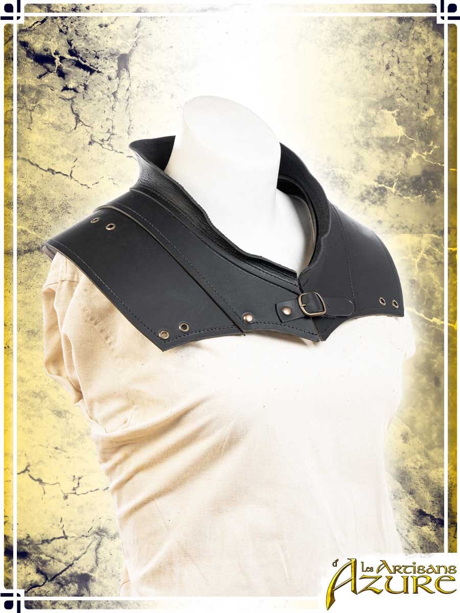 Shieldmaiden Neck Armor - Heroic Gorgets Les Artisans d'Azure Black leather XLarge|2XLarge 