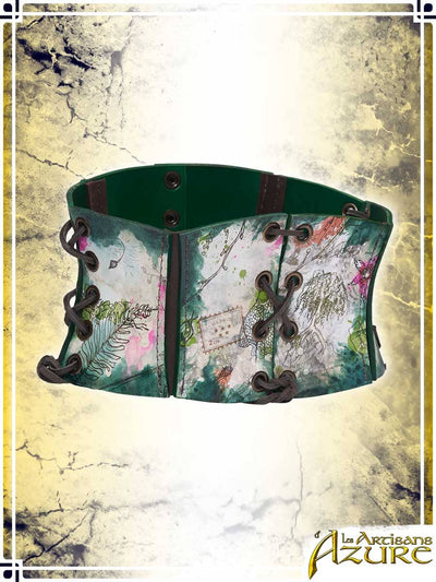 Short Corset Belt Manuscript – Botanist's Herbarium Corsets & Large Belts Les Artisans d'Azure 