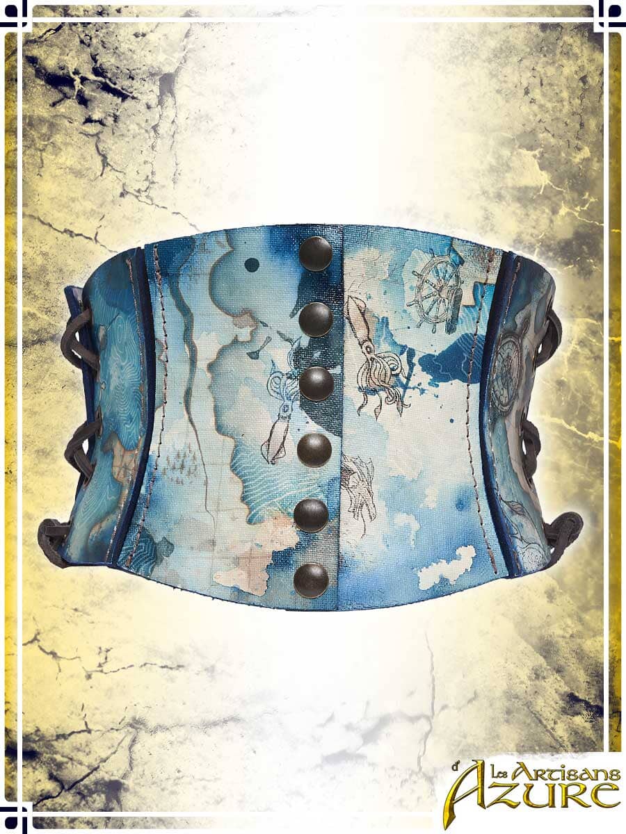Short Corset Belt Manuscript – Magellan's Map Corsets & Large Belts Les Artisans d'Azure 