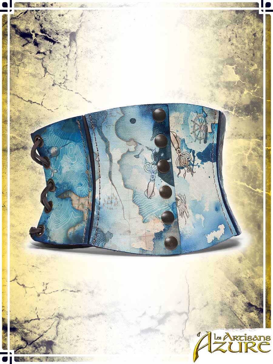 Short Corset Belt Manuscript – Magellan's Map Corsets & Large Belts Les Artisans d'Azure 