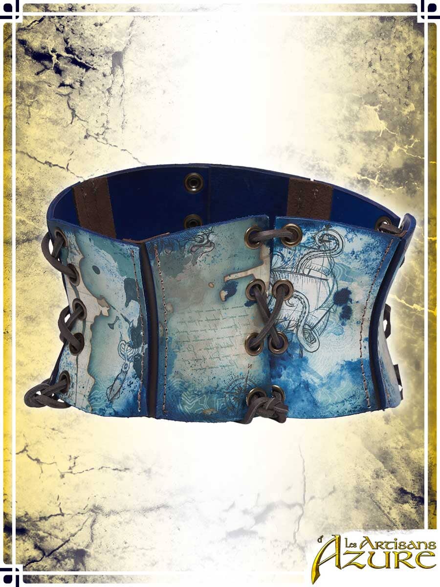 Short Corset Belt Manuscript – Magellan's Map Corsets & Large Belts Les Artisans d'Azure 