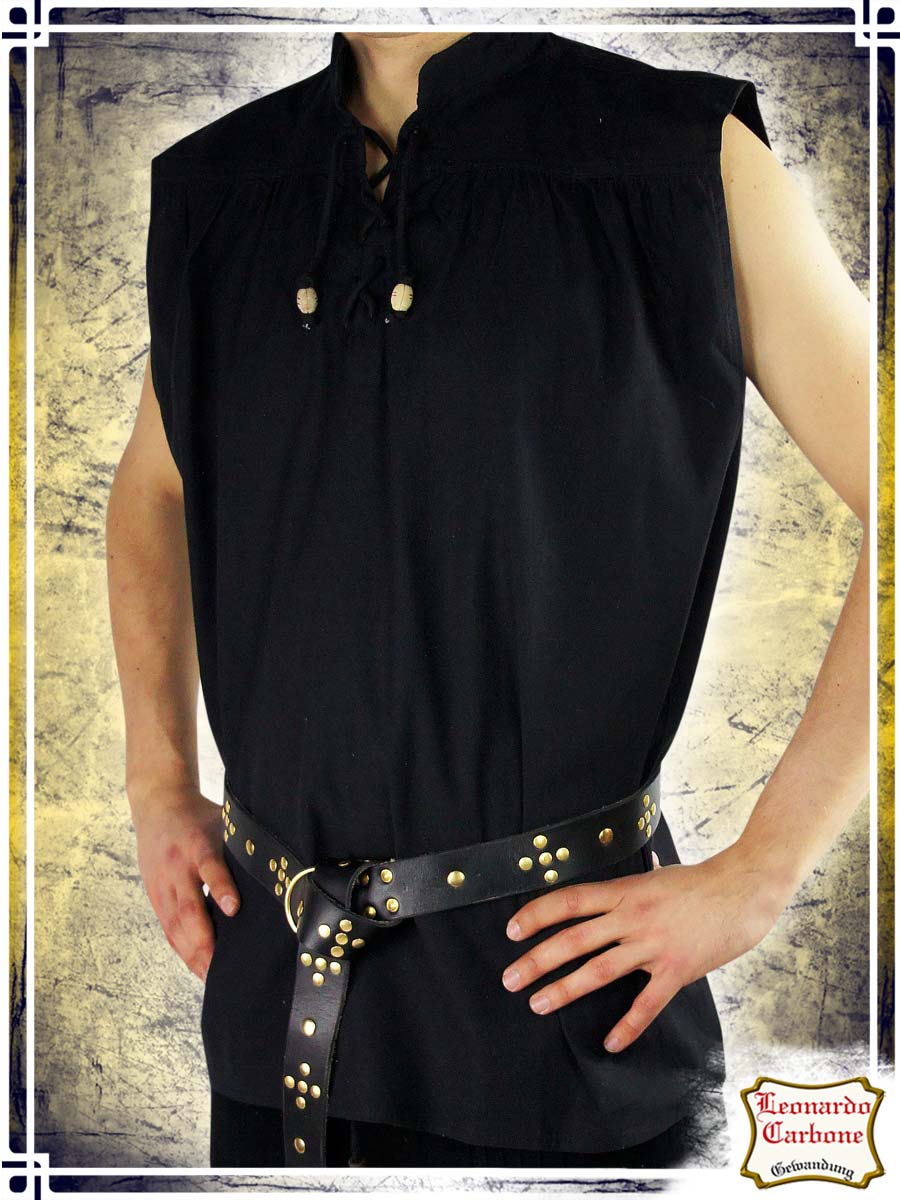 Sleeveless Shirt Louis Shirts Leonardo Carbone Black Large 
