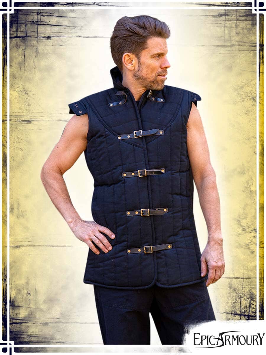 Sleeveless Warrior Gambeson Gambesons Epic Armoury Black Small 