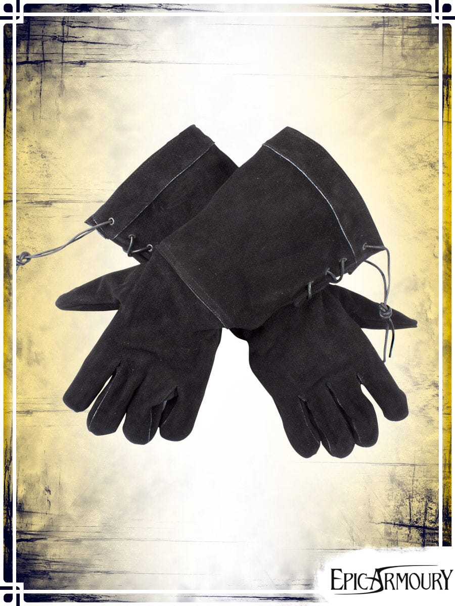 Suede Fencing Gloves Gloves Epic Armoury Black Medium 