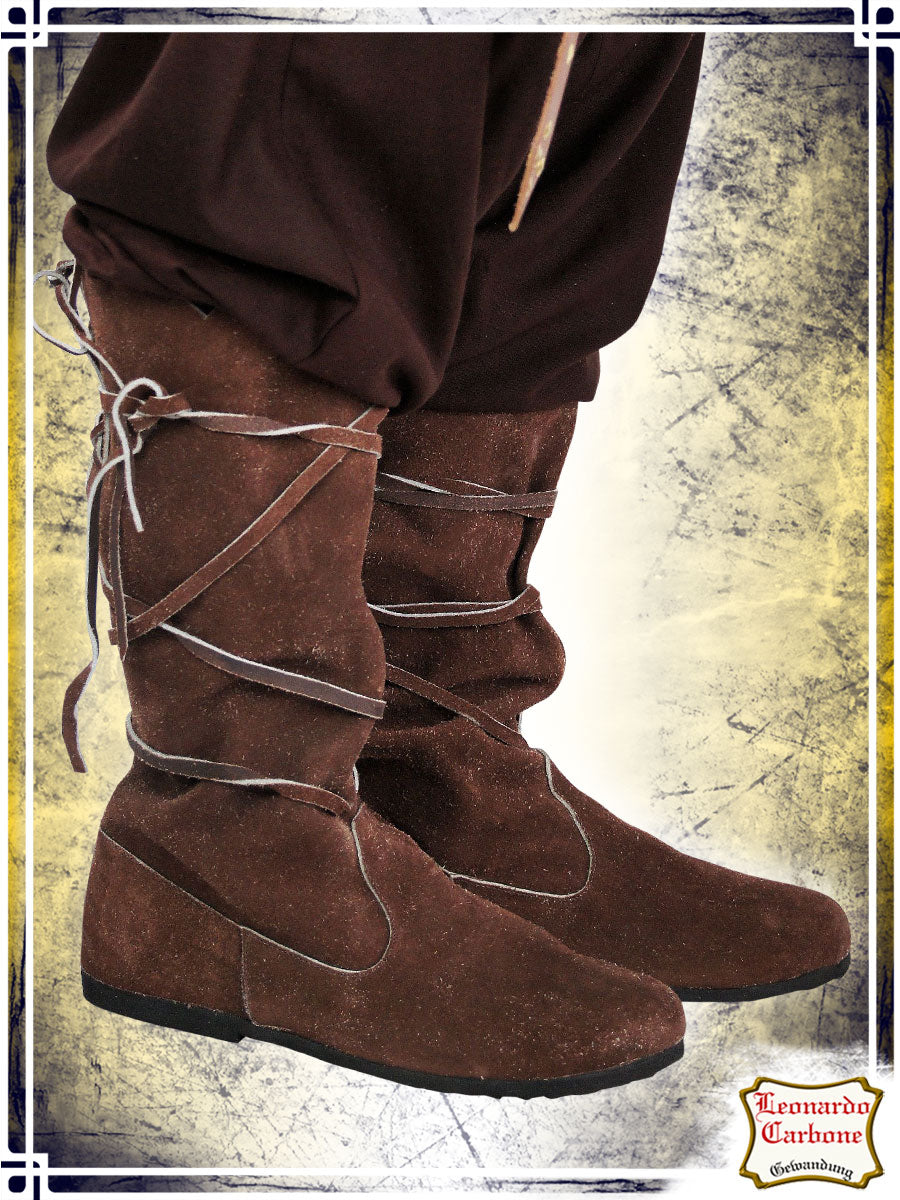 Suede Medieval Boots Footwear Leonardo Carbone Brown eu37 us6W us4M 