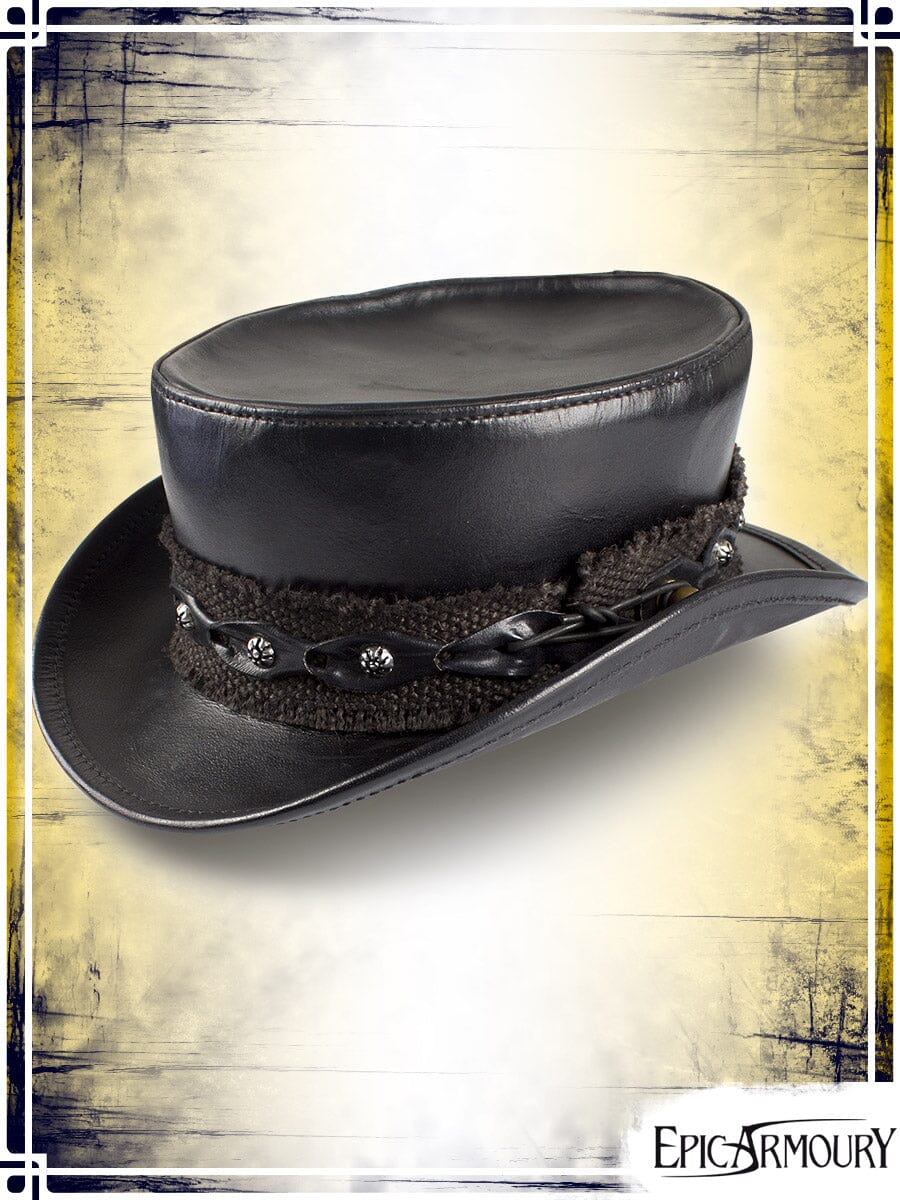 Top Hat Leather Hats Epic Armoury Black Small 