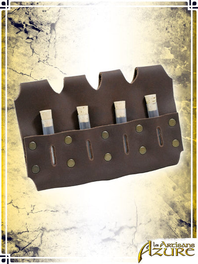 Vials Holster (4) Games & Other Accessories Les Artisans d'Azure Brown 