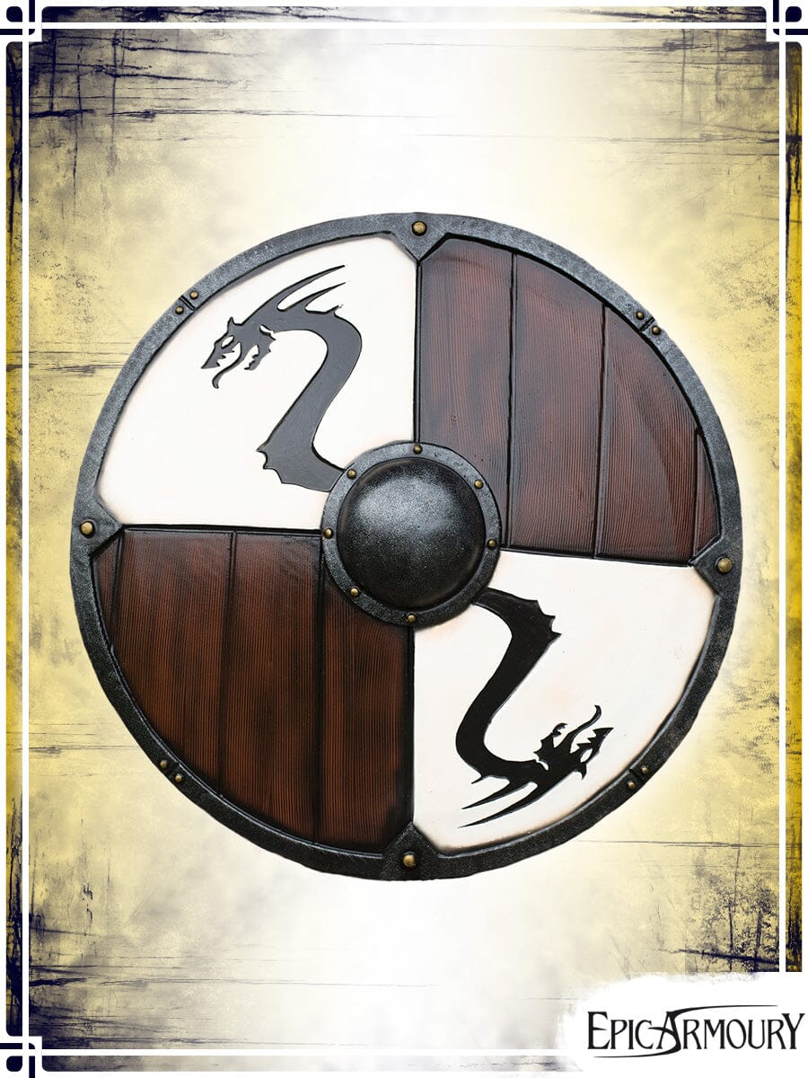 Viking Dragon Shield Latex Shields Epic Armoury White Large Shield 