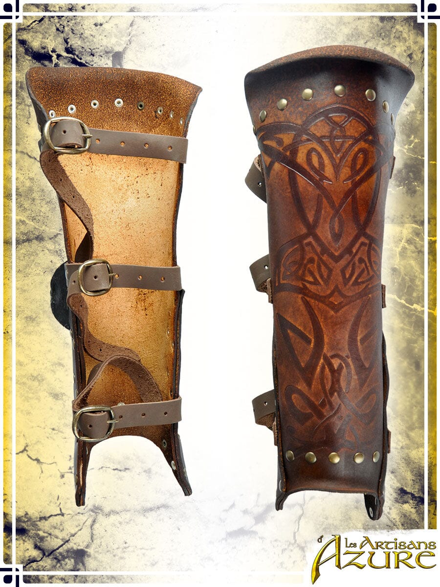 Viking Greaves Leather Greaves Les Artisans d'Azure 