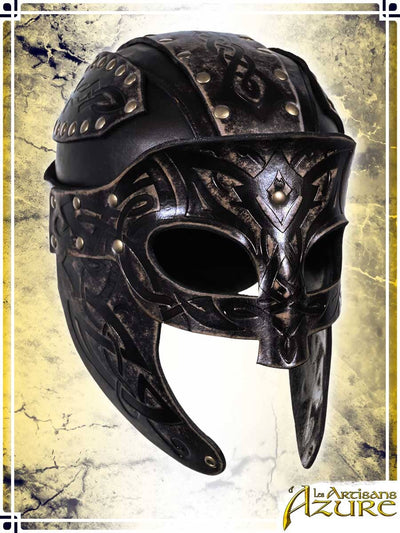 Viking Helmet - Ashen Leather Helmets Les Artisans d'Azure 