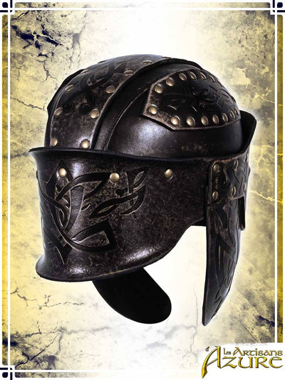 Viking Helmet - Ashen Leather Helmets Les Artisans d'Azure 