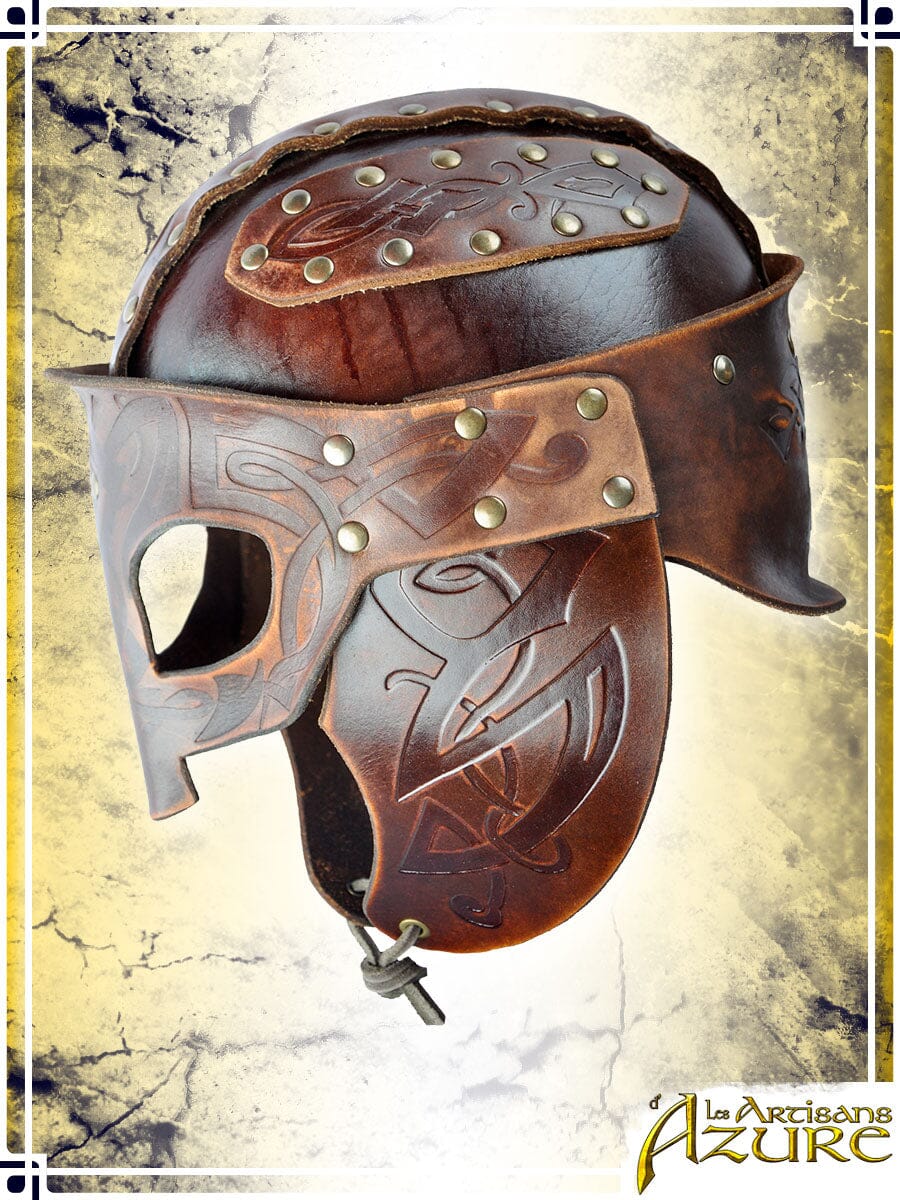 Viking Helmet Leather Helmets Les Artisans d'Azure 