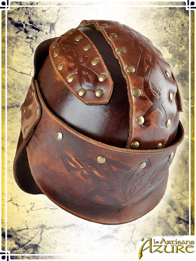Viking Helmet Leather Helmets Les Artisans d'Azure 