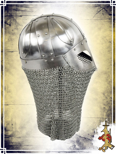 Viking Ocular Helmet with Chainmail 16ga Plate Helmets Lord of Battles 