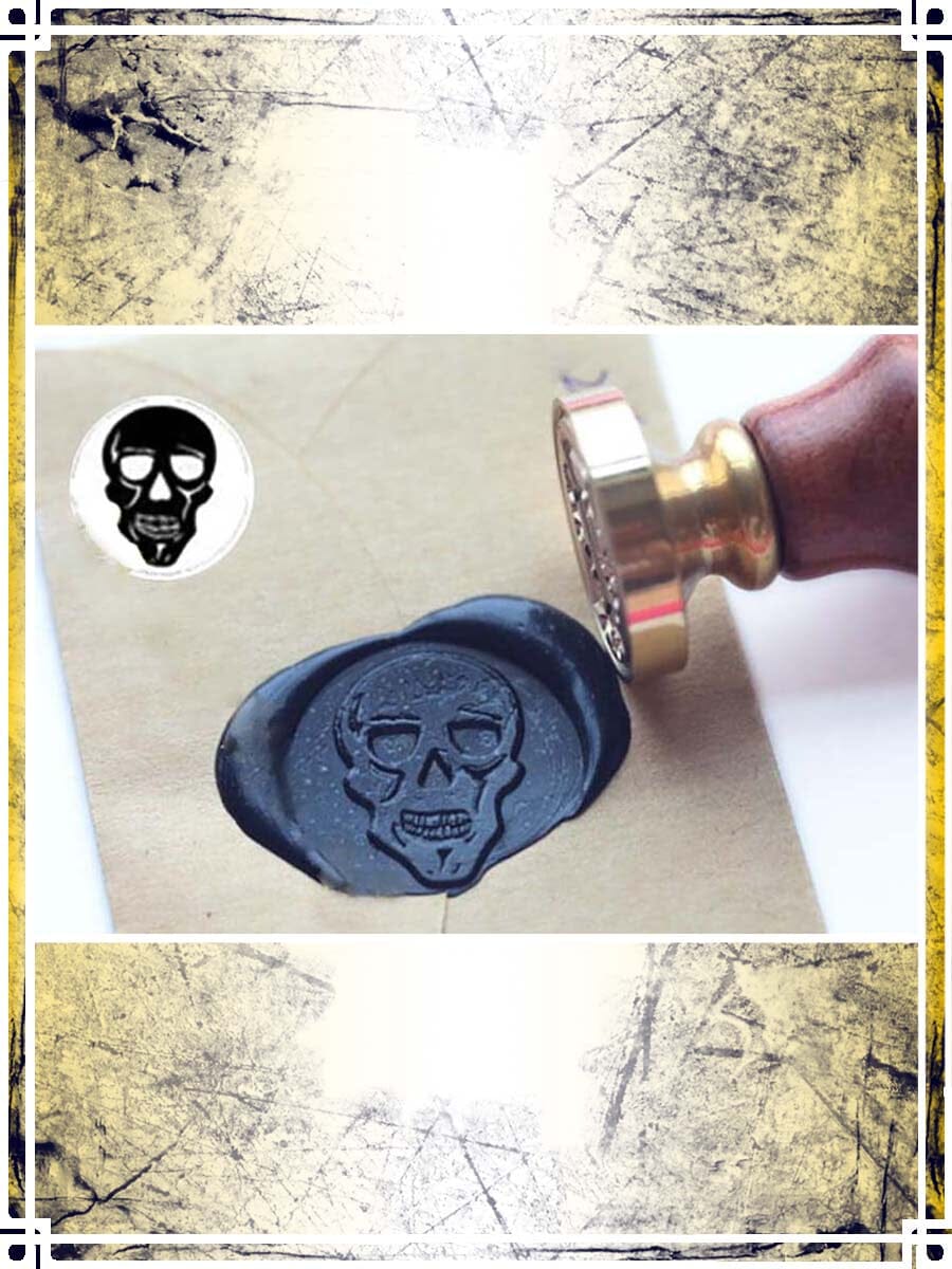 Wax Seal Stamp - Skull Wax Seals Importation privée 