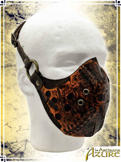 Wildwalker Muzzle Mask Leather Masks Les Artisans d'Azure Orange 