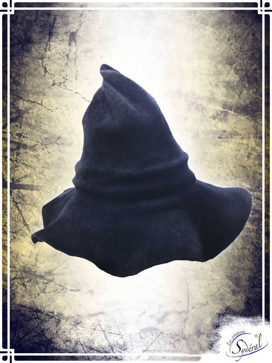 Wizard Hat Coifs & Hats Créations Sydéral Black Small Rabbit Fur Felt