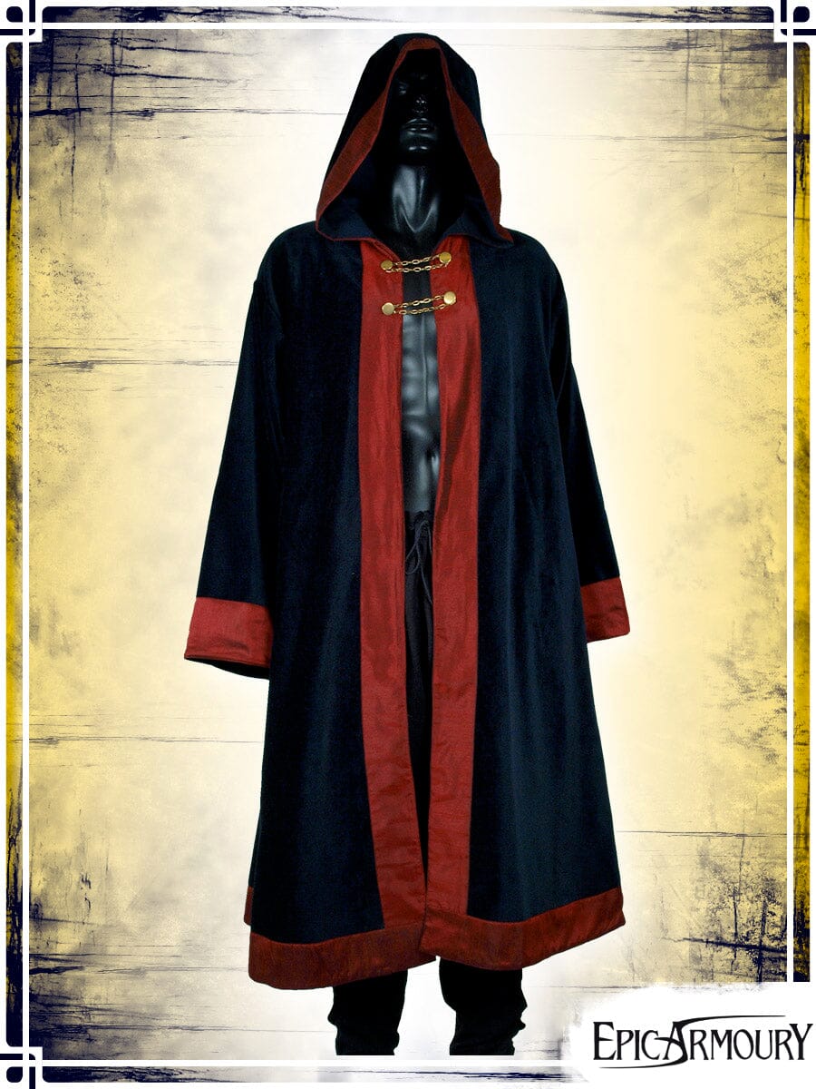 Wizard Robe Coats & Robes Epic Armoury Black|Red XSmall|Small 