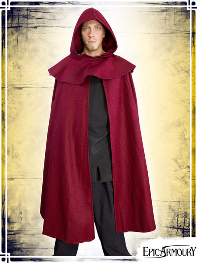 Wool Cloak Capes Epic Armoury Red Small|Medium 