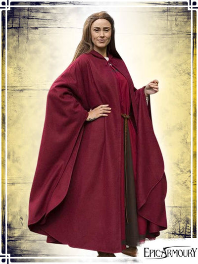 Wool Godfrey Cape Capes Epic Armoury Red Small|Medium 