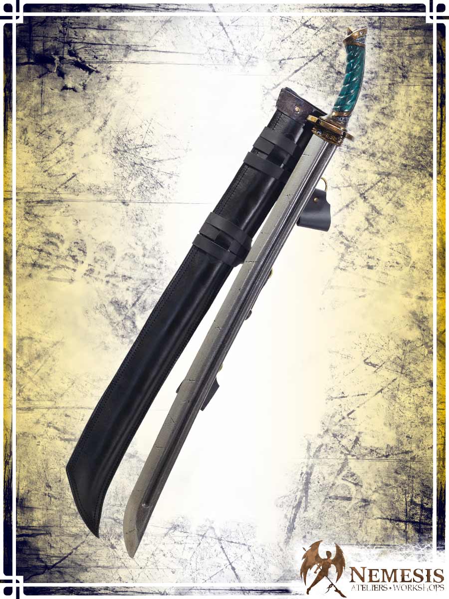 Athena Scabbard - Saber Blade Sword Deluxe Scabbards Ateliers Nemesis - Athena Black leather 