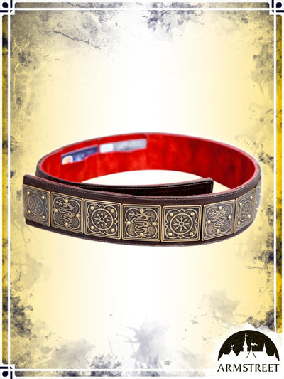 Belt with Secret Pockets Belts ArmStreet Brown|Brass Custom Size 